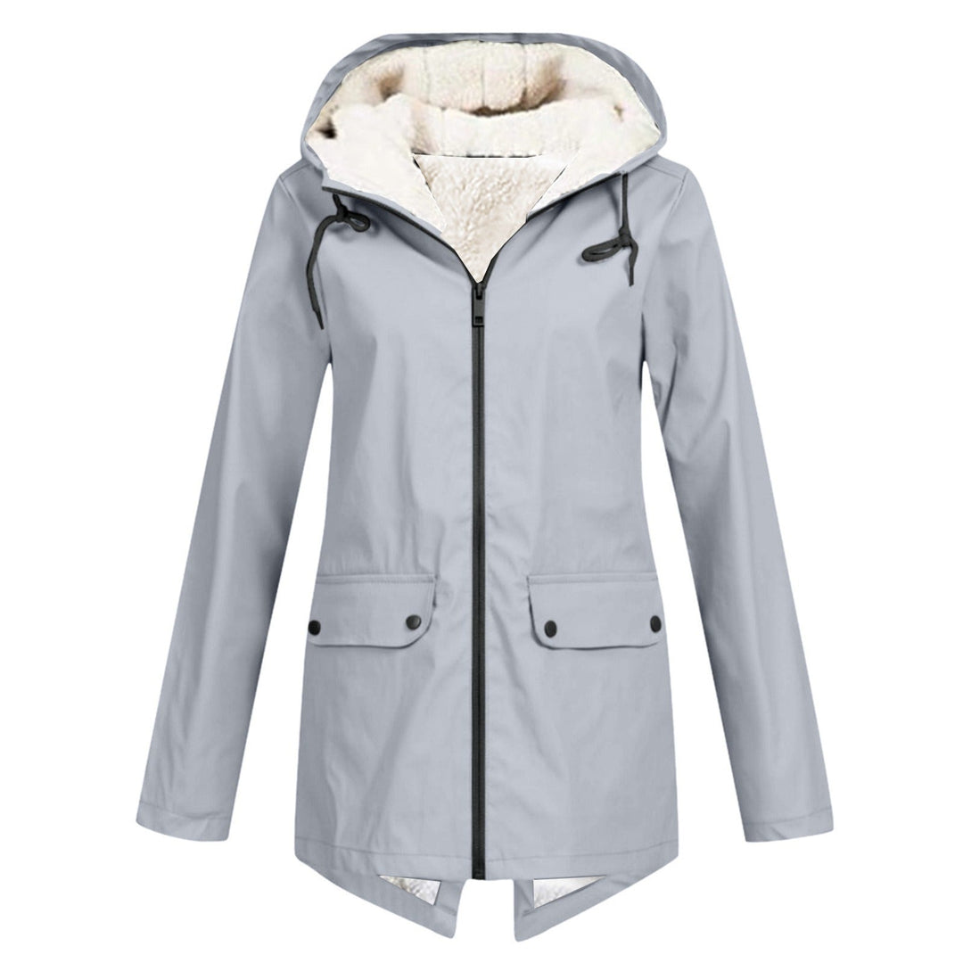 Anna Fleece-Lined Hooded Rain Jacket