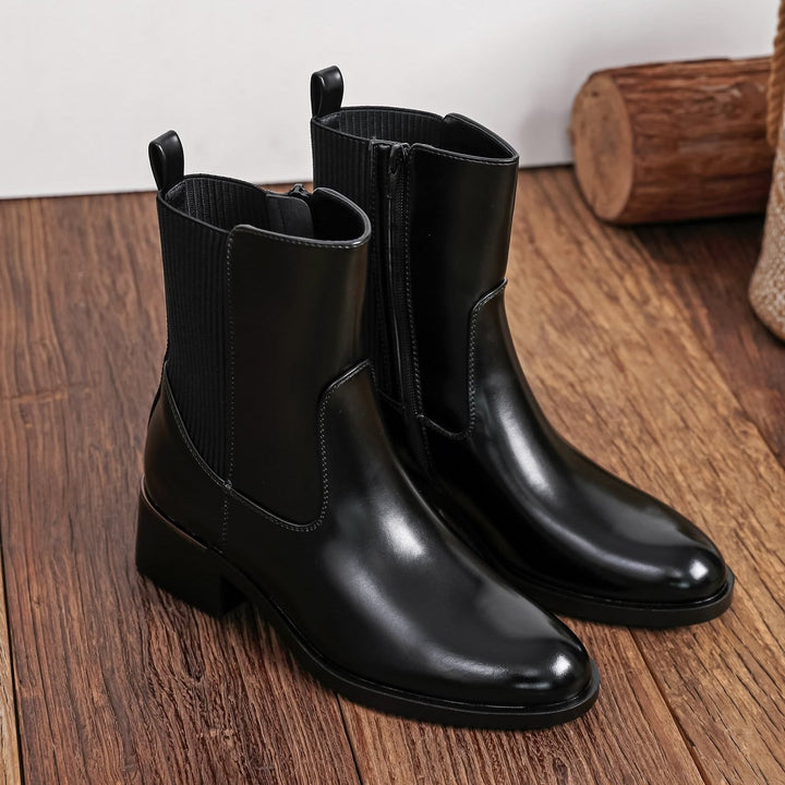 Glossy Chelsea Ankle Boots
