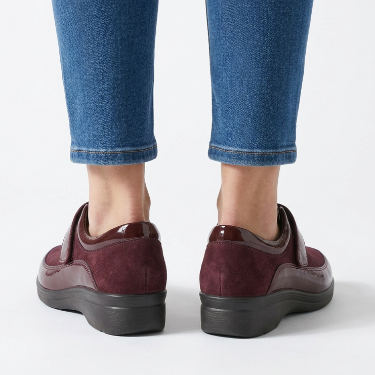 Velcro High Heel Moccasins