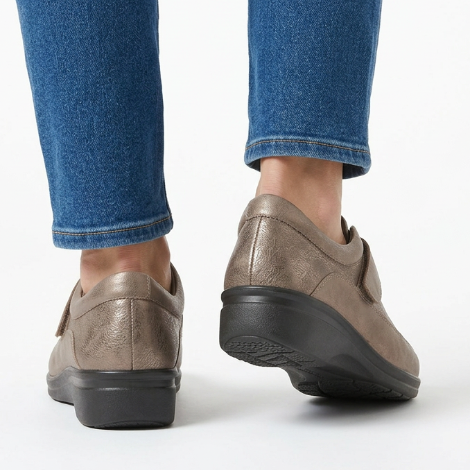 Velcro High Heel Moccasins