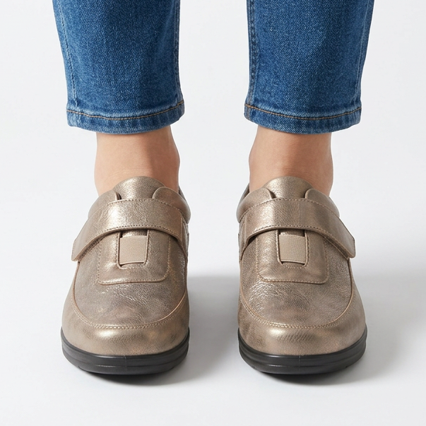 Velcro High Heel Moccasins