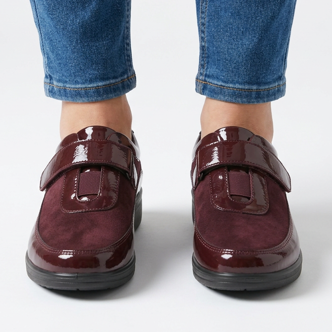 Velcro High Heel Moccasins
