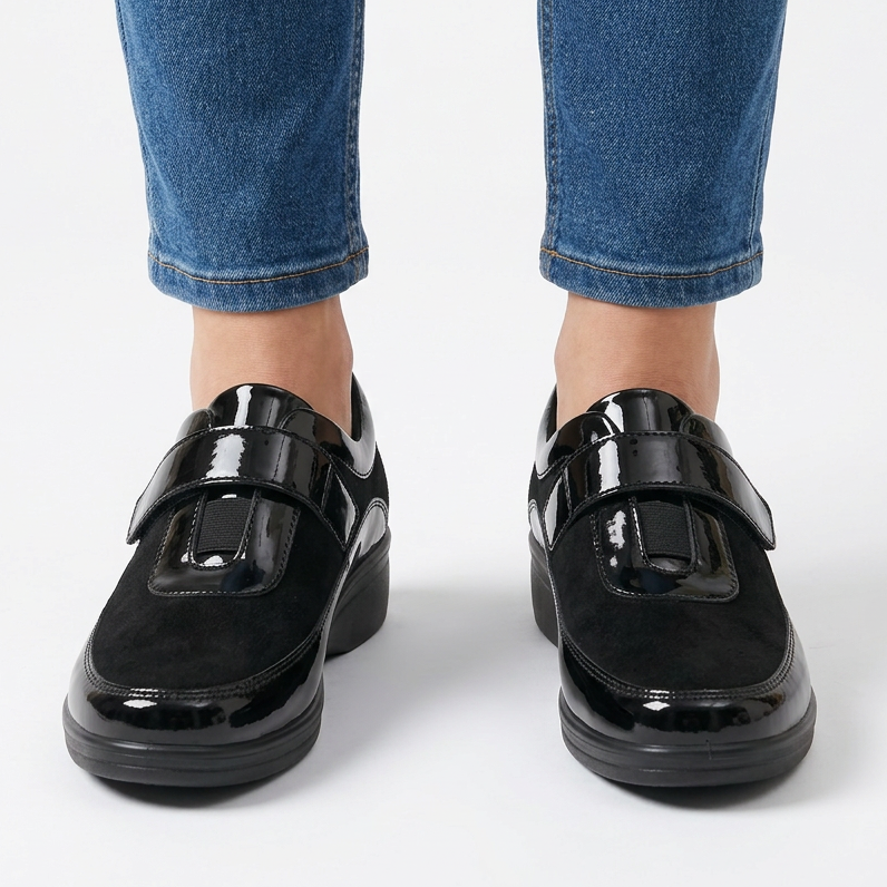 Velcro High Heel Moccasins