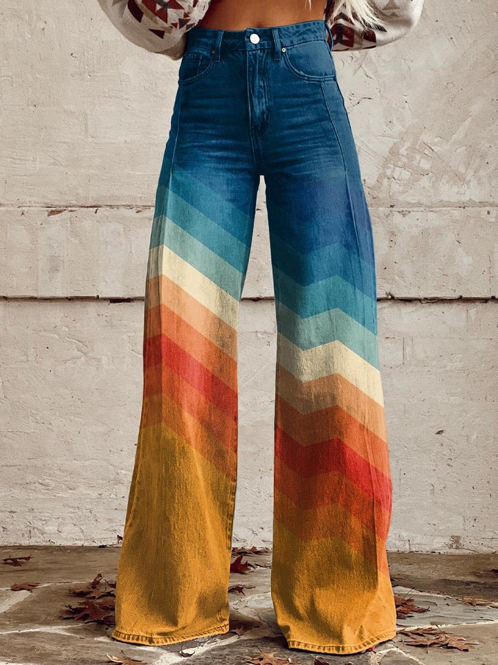 Léa™ | Stylish Retro Zigzag Pants