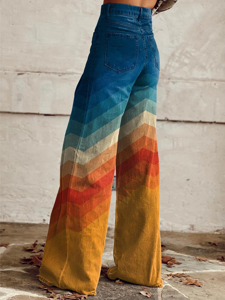 Léa™ | Stylish Retro Zigzag Pants