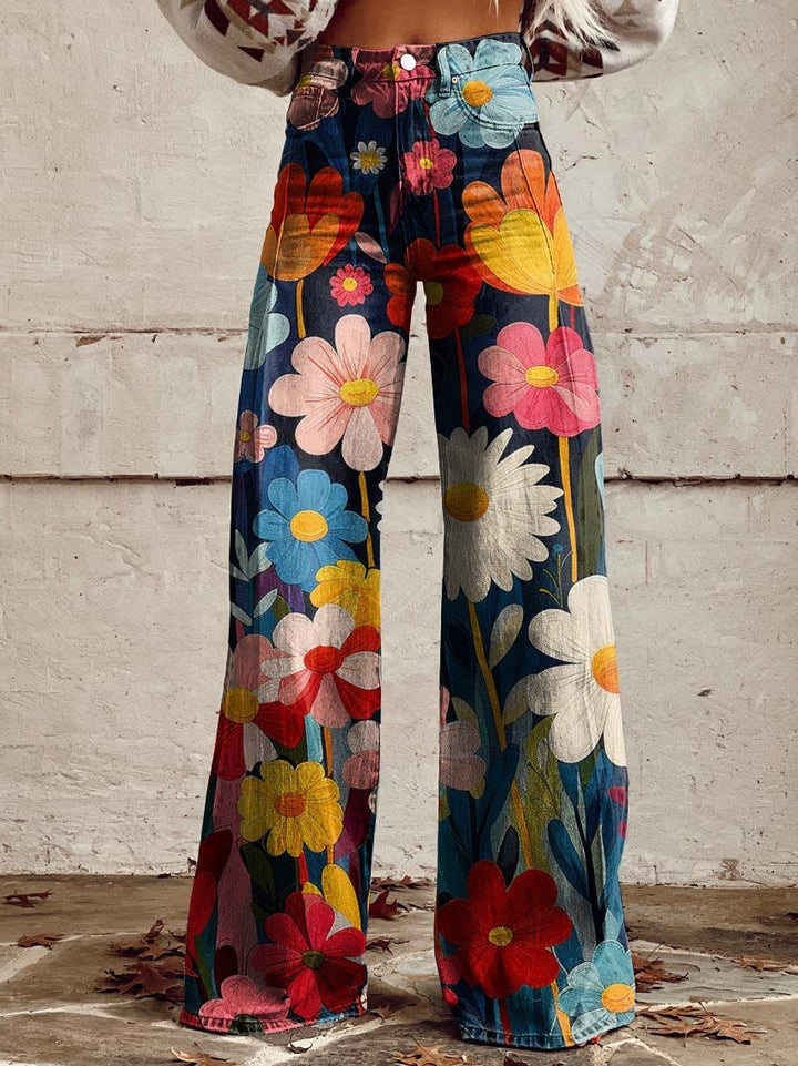 Léna™ | Floral Wide-Leg Pants