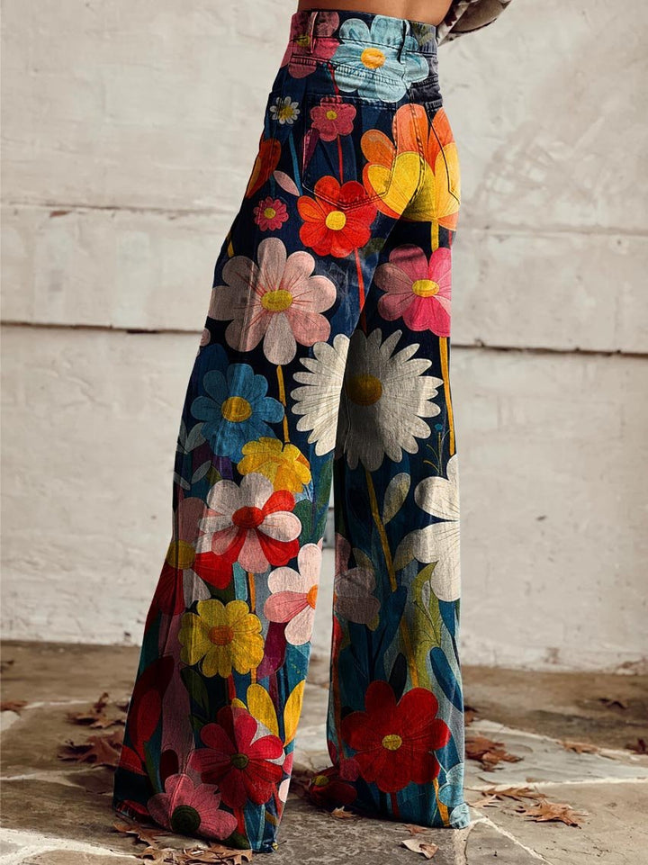 Léna™ | Floral Wide-Leg Pants