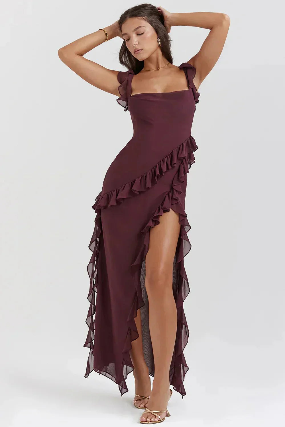Lara™ | Stylish Long Dress with Slit