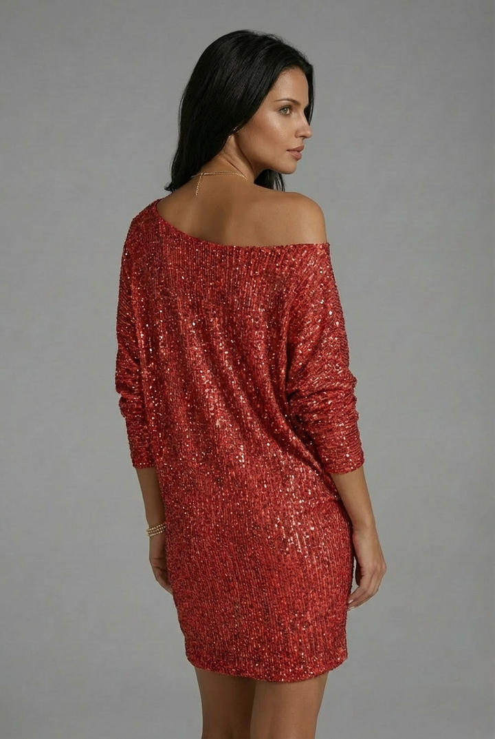 Lada | Mini Dress with Sparkling Cocktail Design