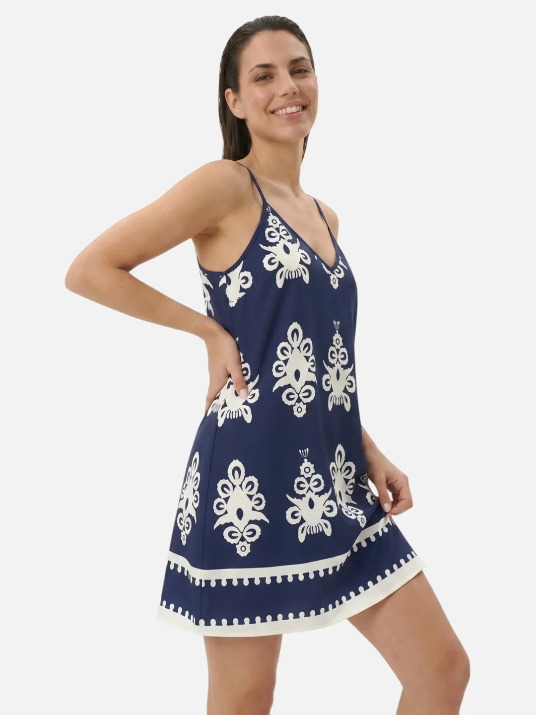 Gertrúda | Strappy Patterned Mini Dress