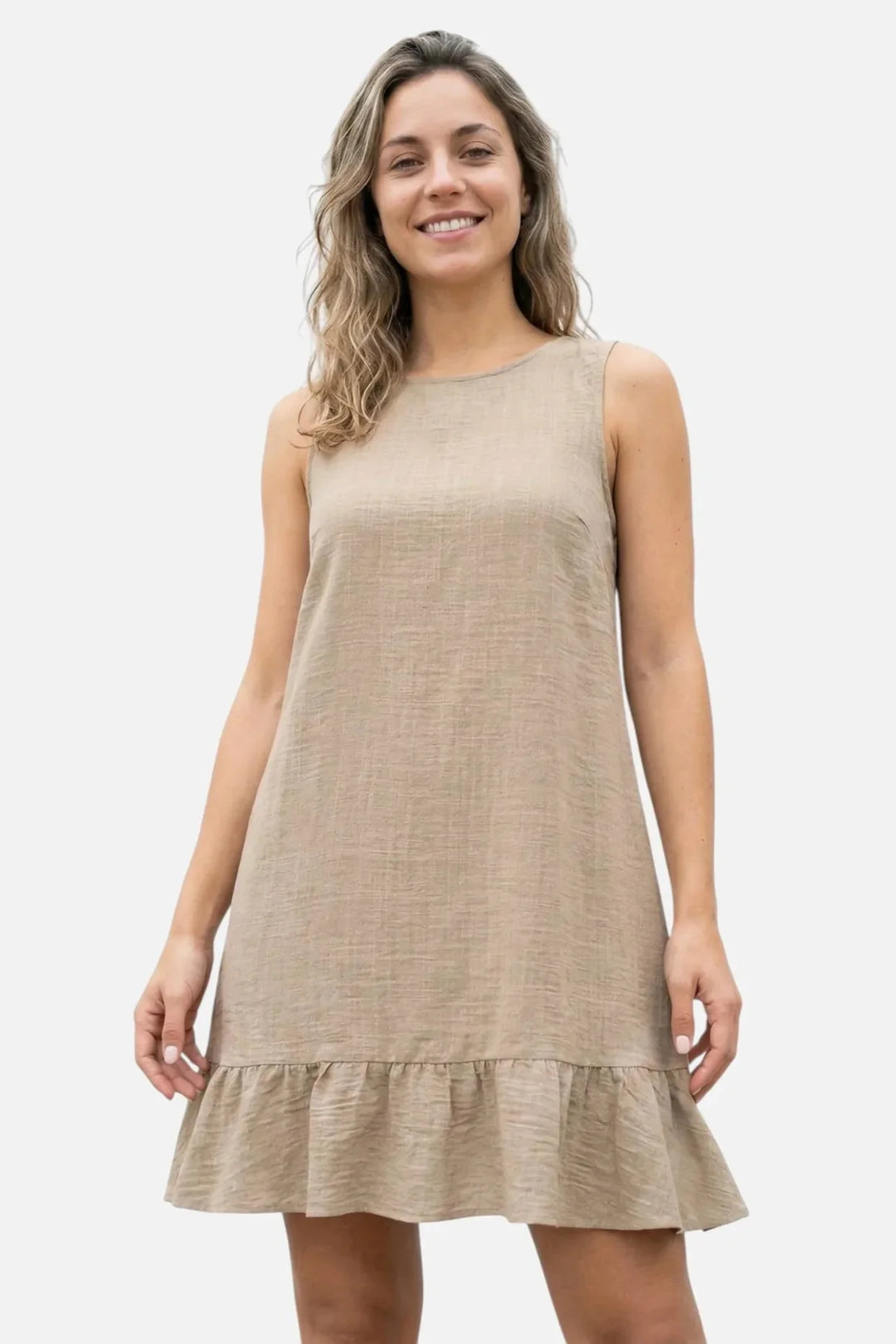 Pravoslava | Ruffled Hem Loose Mini Dress
