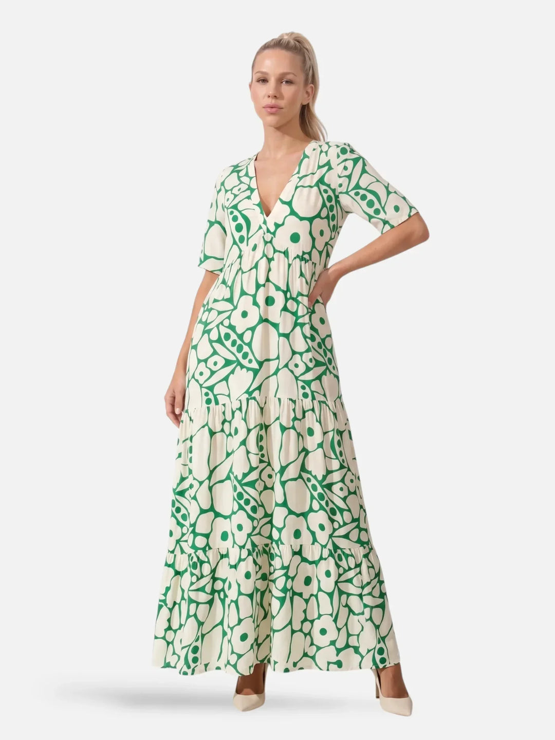 Henrieta | Layered Floral Maxi Dress
