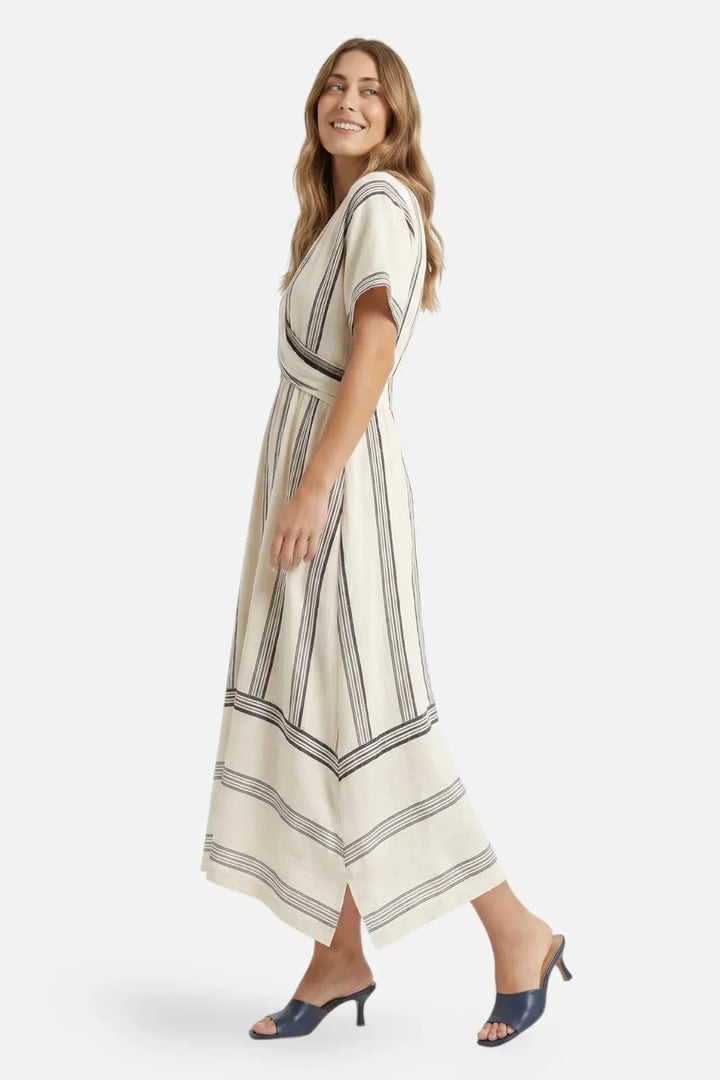 Imelda | V-Neck Striped Maxi Dress