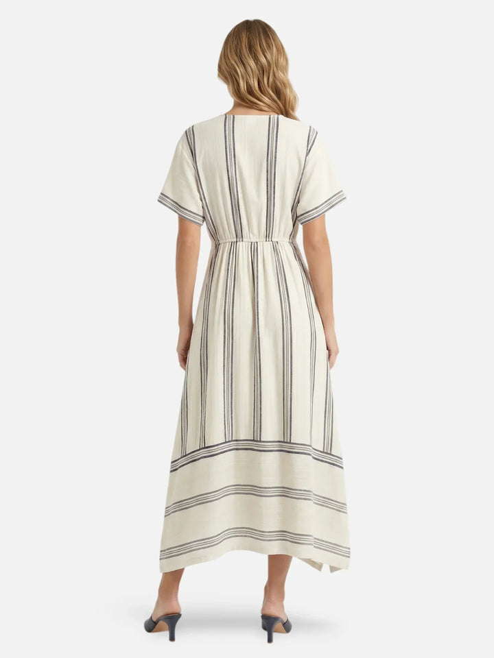 Imelda | V-Neck Striped Maxi Dress