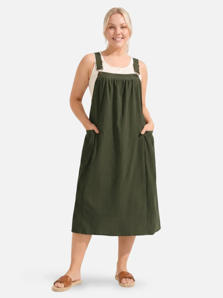 Ida | Strappy Midi Dress with Pockets