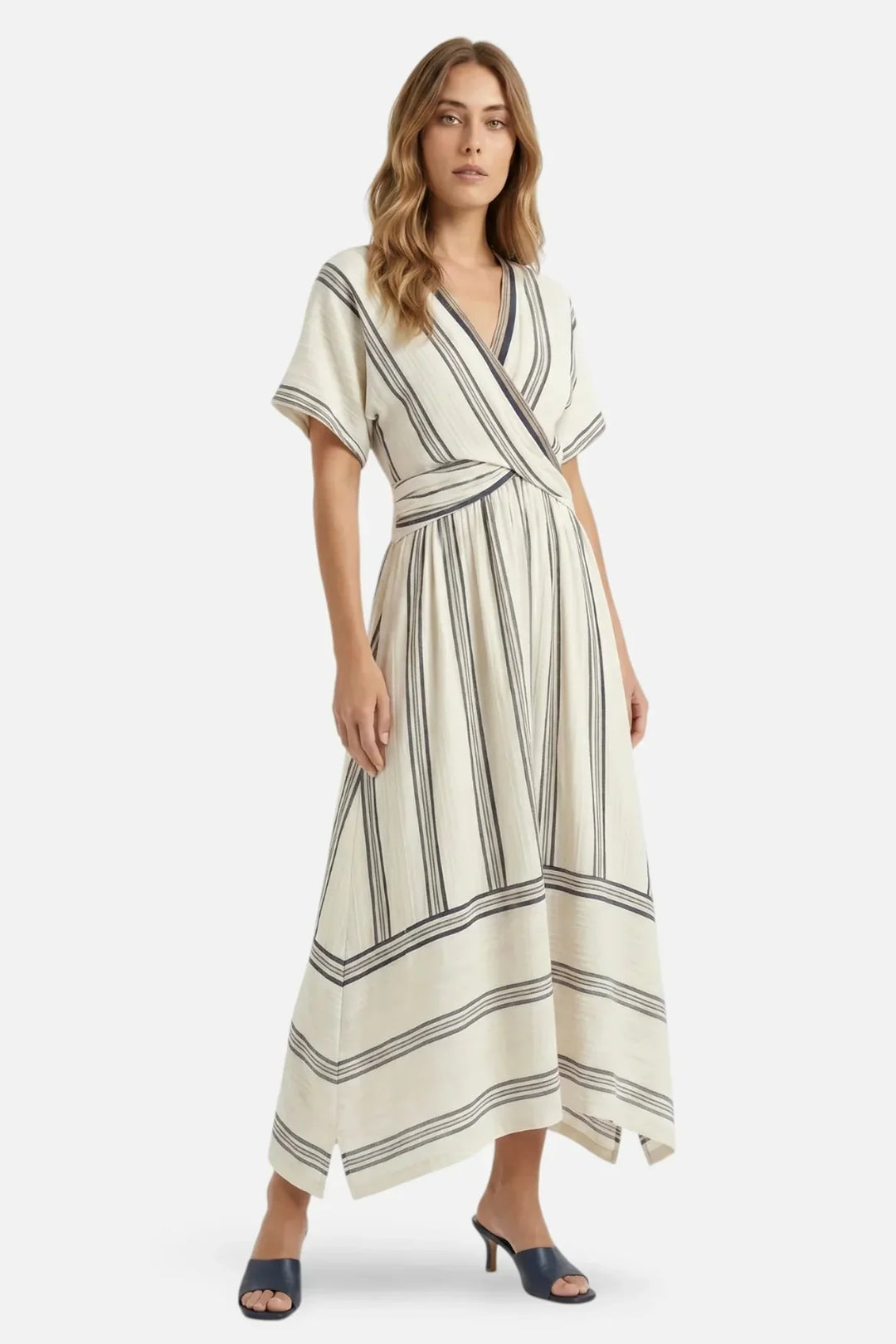 Imelda | V-Neck Striped Maxi Dress