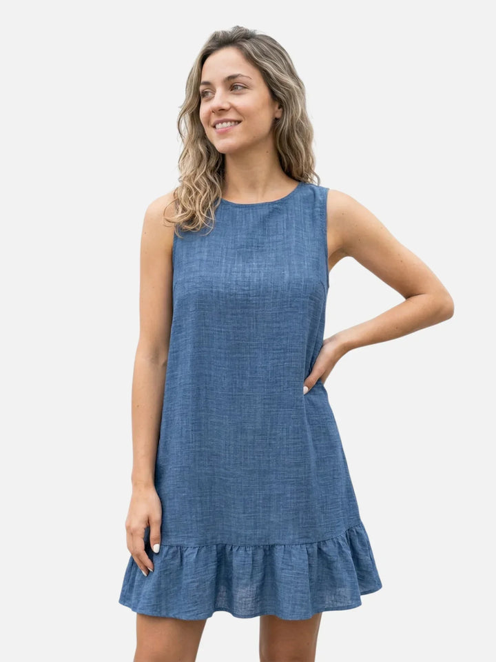 Pravoslava | Ruffled Hem Loose Mini Dress