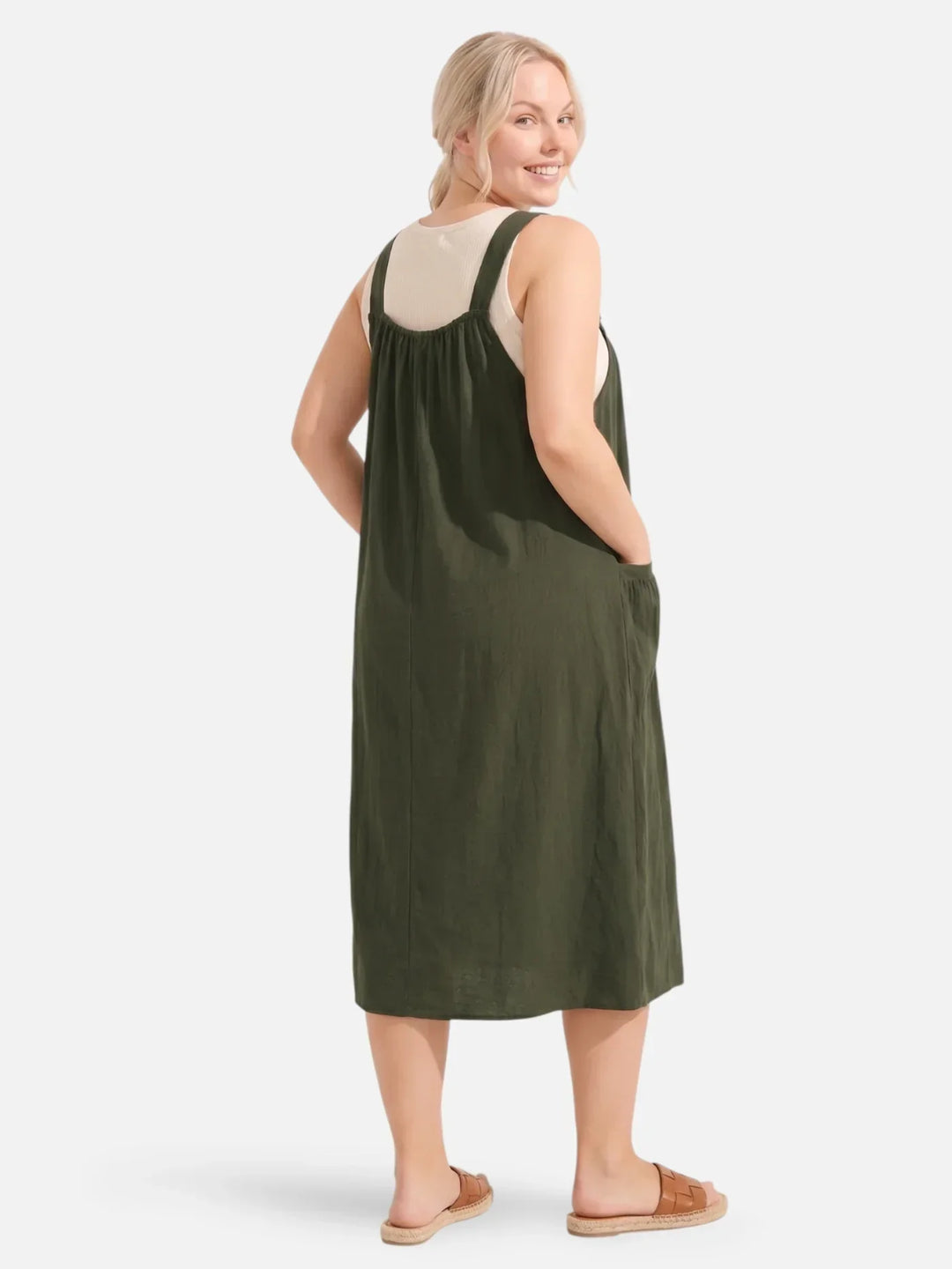 Ida | Strappy Midi Dress with Pockets