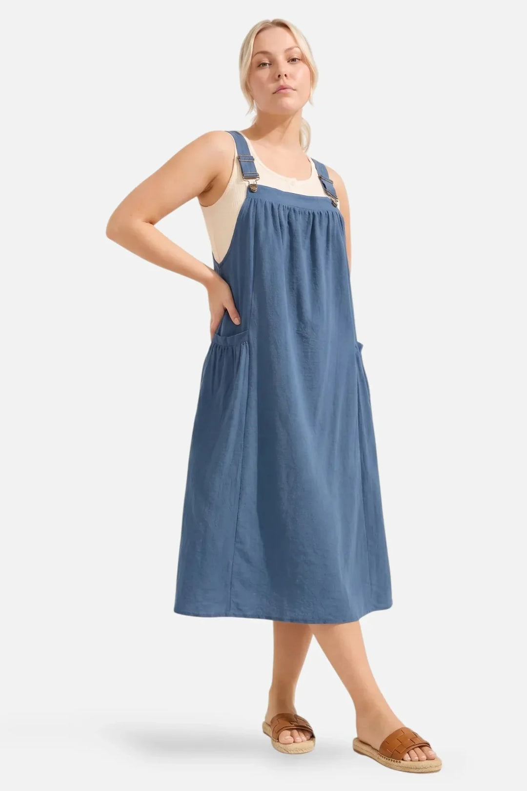 Ida | Strappy Midi Dress with Pockets