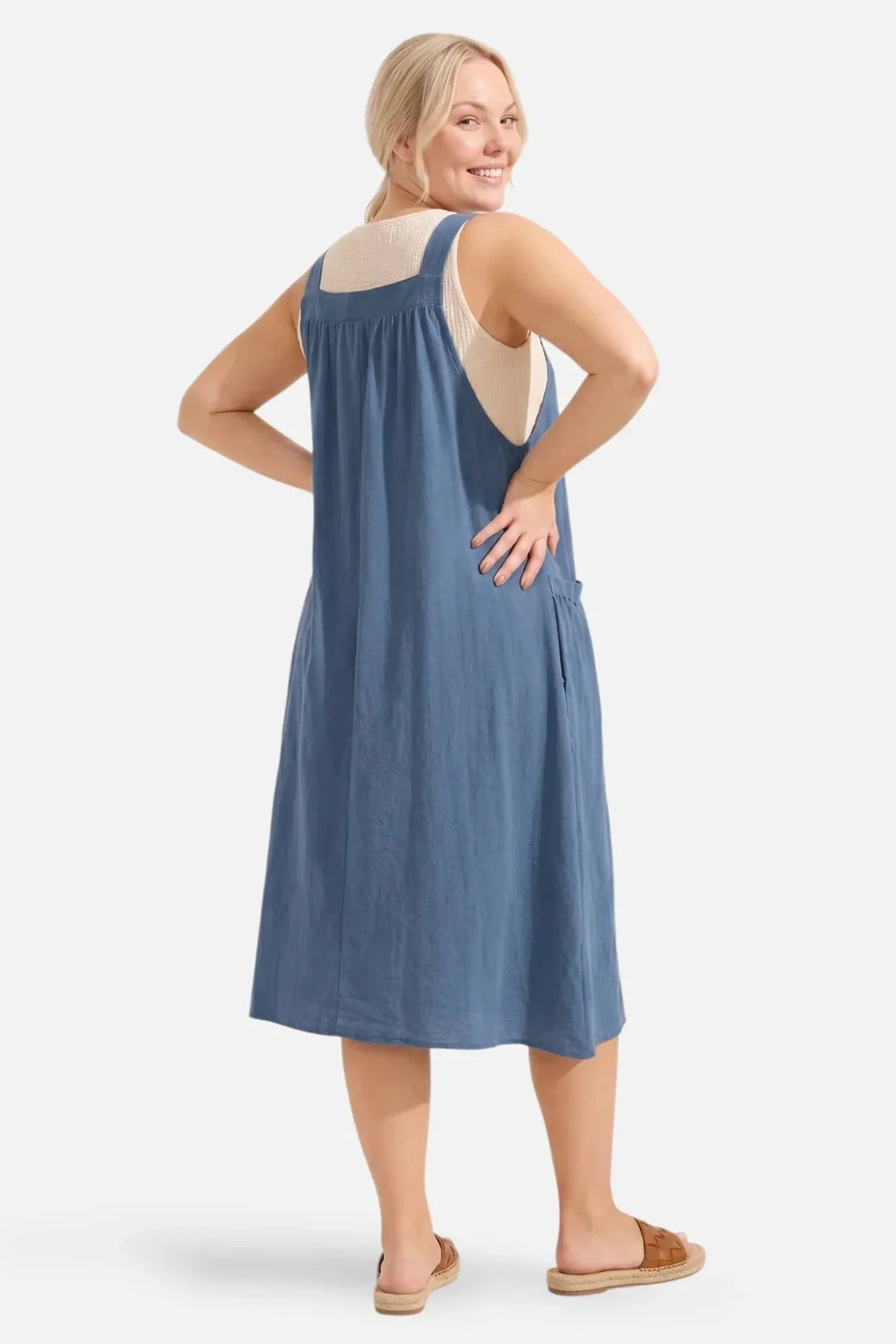 Ida | Strappy Midi Dress with Pockets