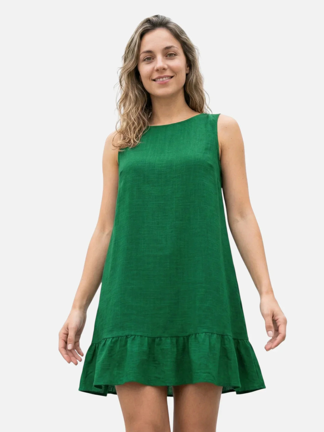 Pravoslava | Ruffled Hem Loose Mini Dress