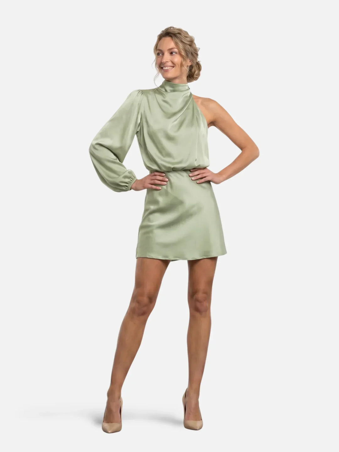 Izabela | Asymmetrical One-Shoulder Mini Dress