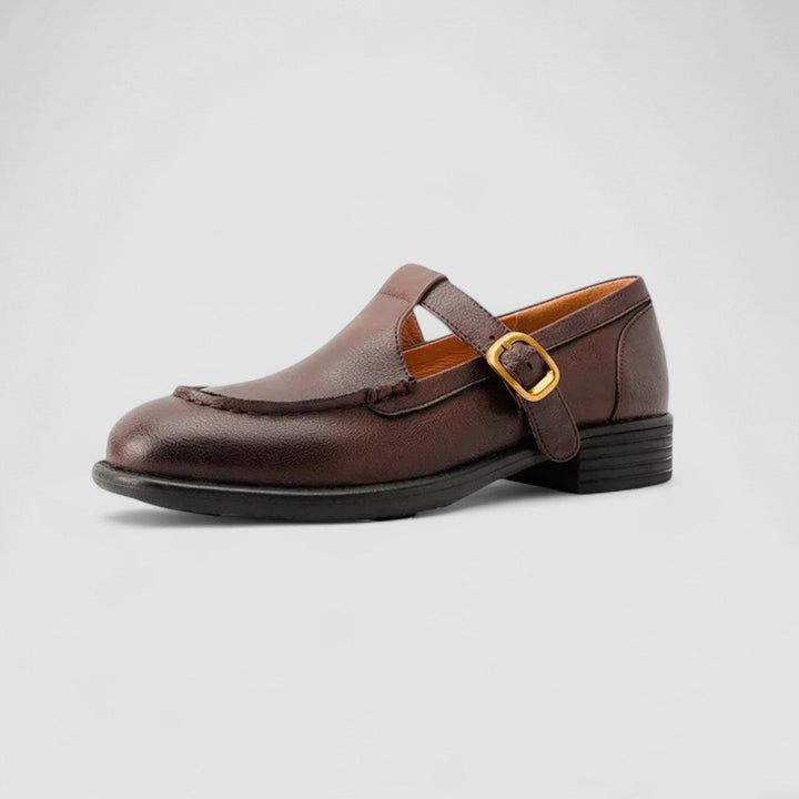 Strap-Detail Mary Jane Moccasins