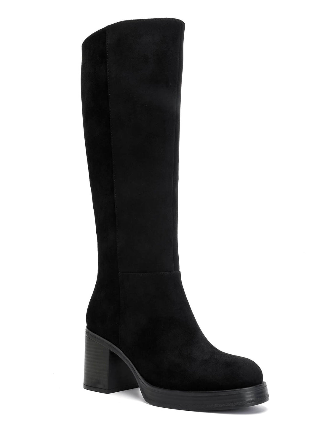 Square-Heeled Knee-High Boots