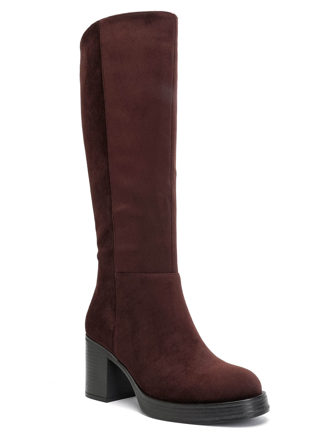Square-Heeled Knee-High Boots