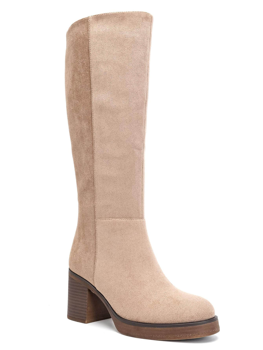 Square-Heeled Knee-High Boots