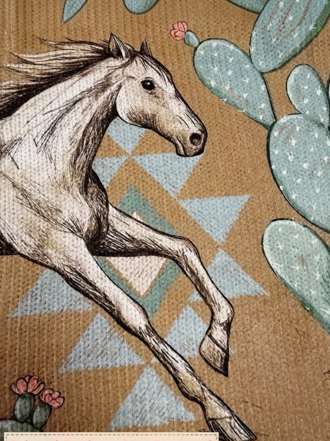 Brigitte | Cardigan with Horse and Cactus Design