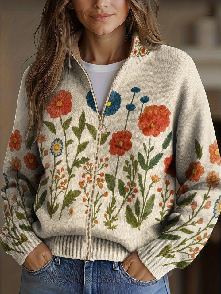 Andrea | Cardigan with Wildflower Print