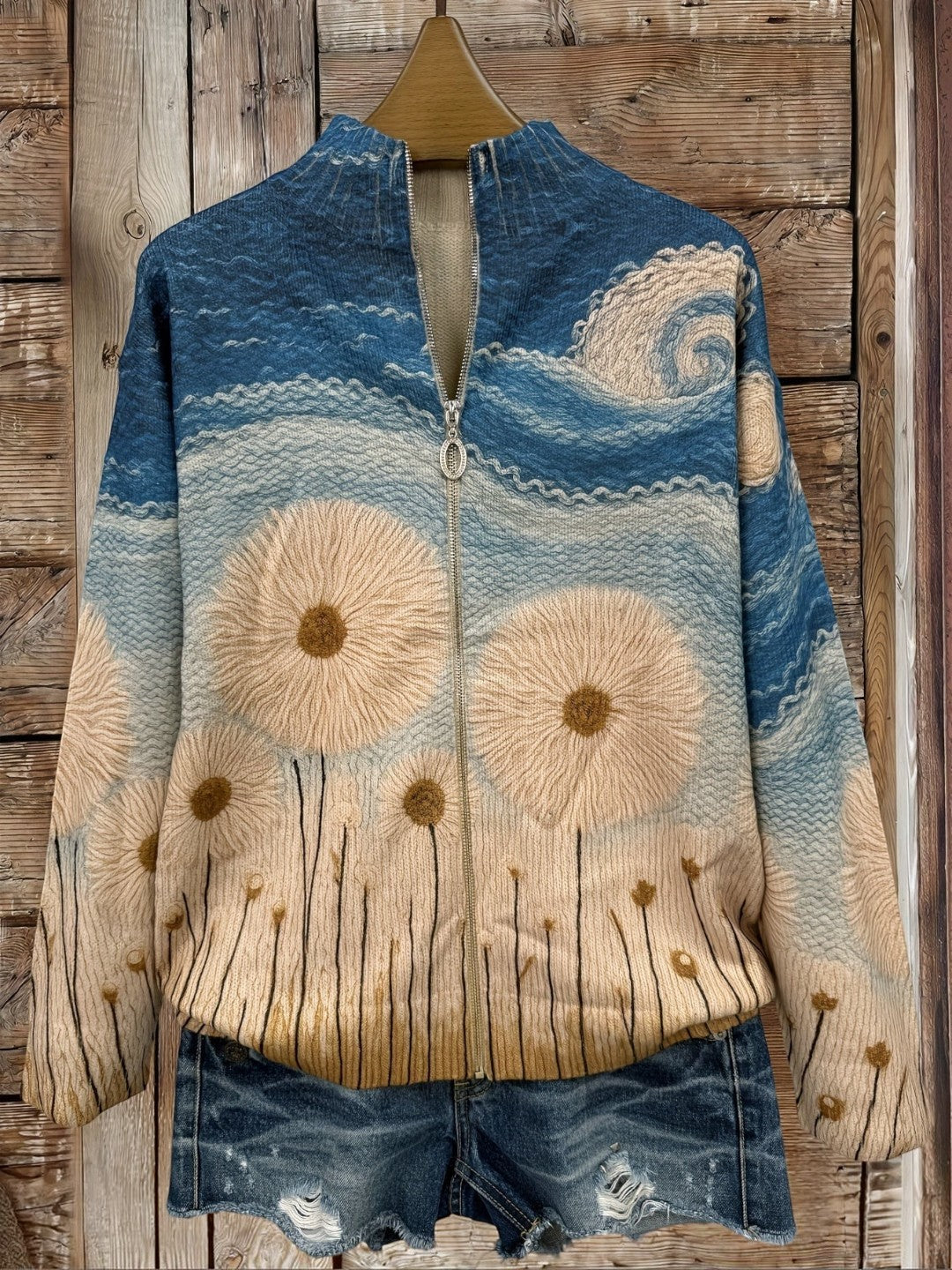 Renate | Cardigan with Taraxacum Pattern
