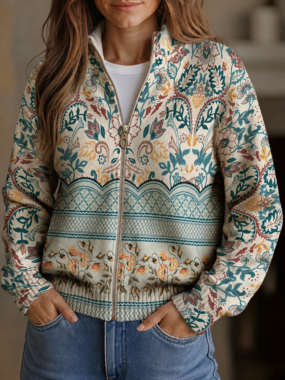 Gisela | Cardigan with Flowers
