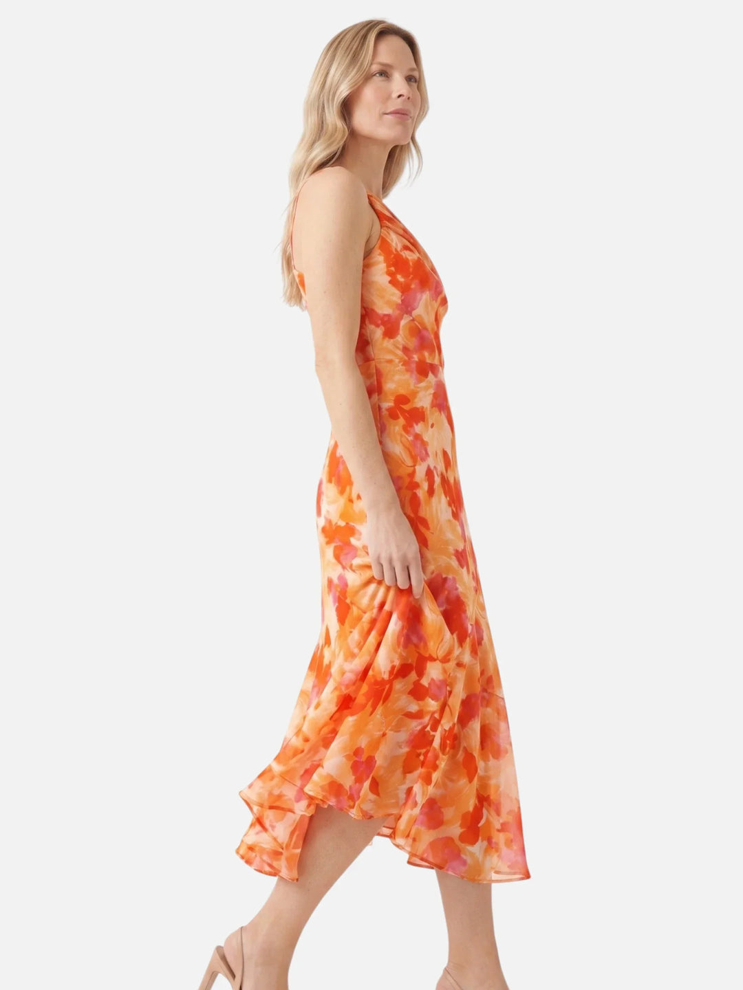 Fabiana | Floral Asymmetrical Midi Dress