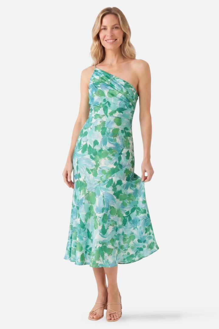 Fabiana | Floral Asymmetrical Midi Dress