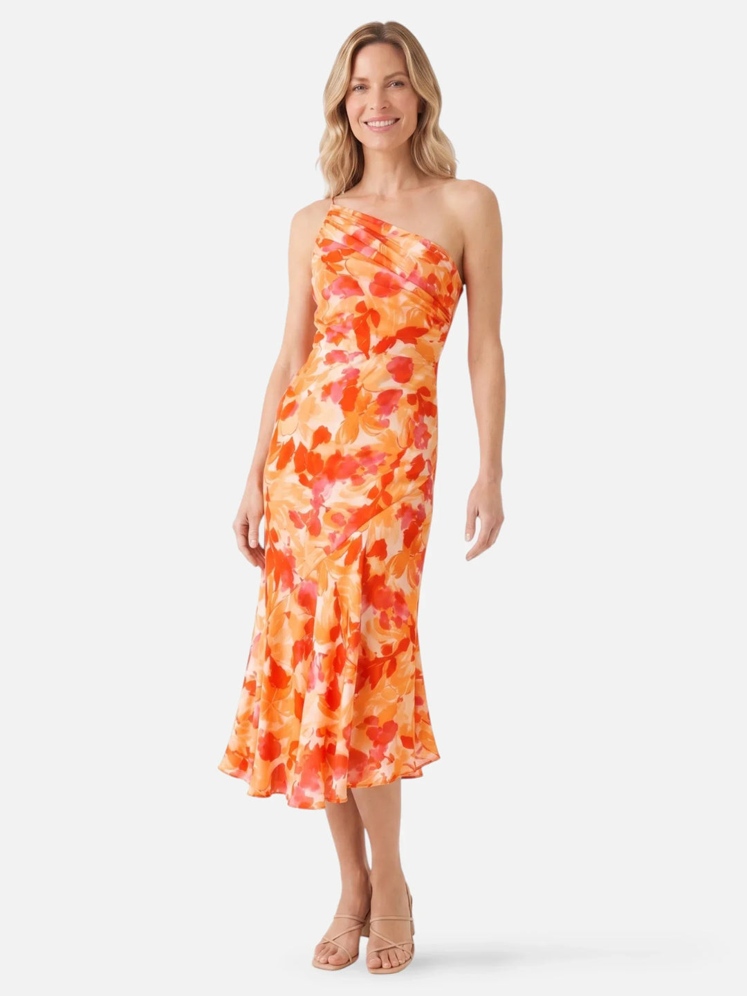 Fabiana | Floral Asymmetrical Midi Dress