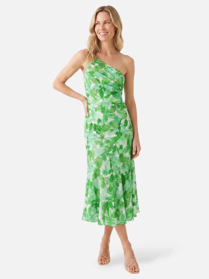 Fabiana | Floral Asymmetrical Midi Dress