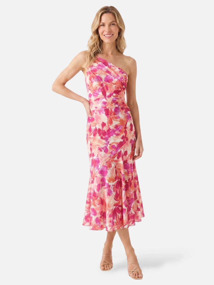 Fabiana | Floral Asymmetrical Midi Dress