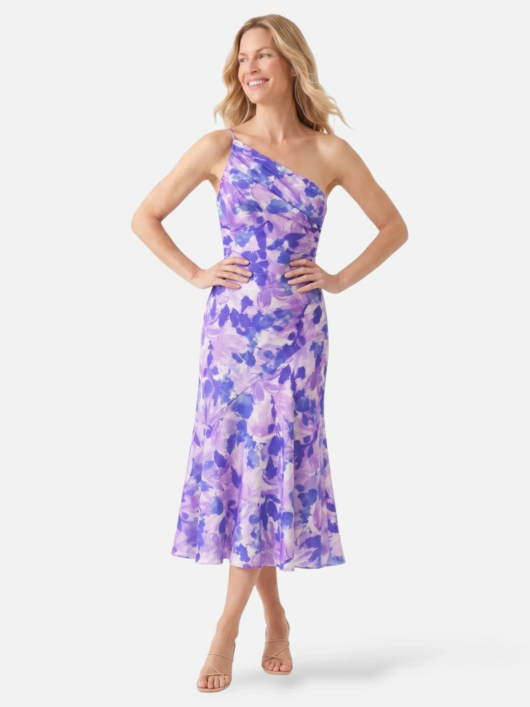 Fabiana | Floral Asymmetrical Midi Dress