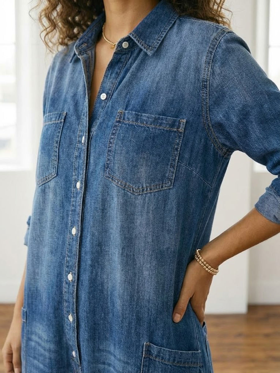 Mónica - Cotton Denim Jumpsuit