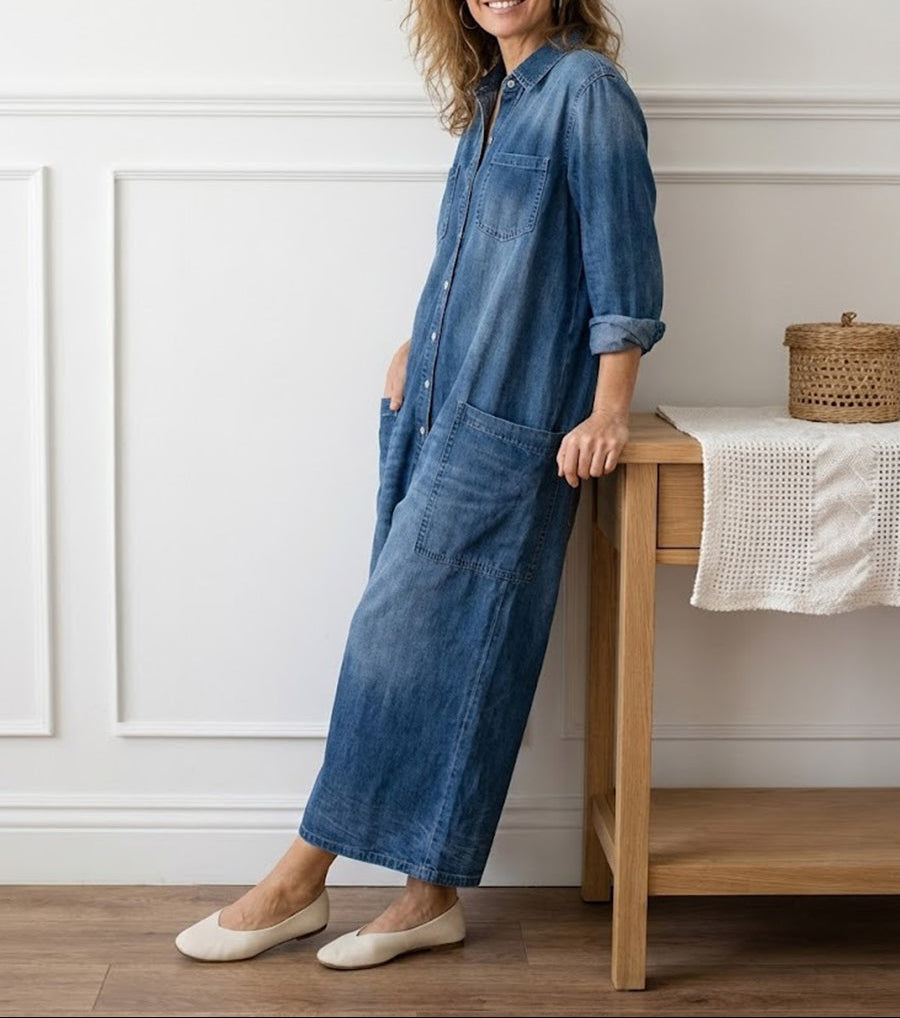 Mónica - Cotton Denim Jumpsuit