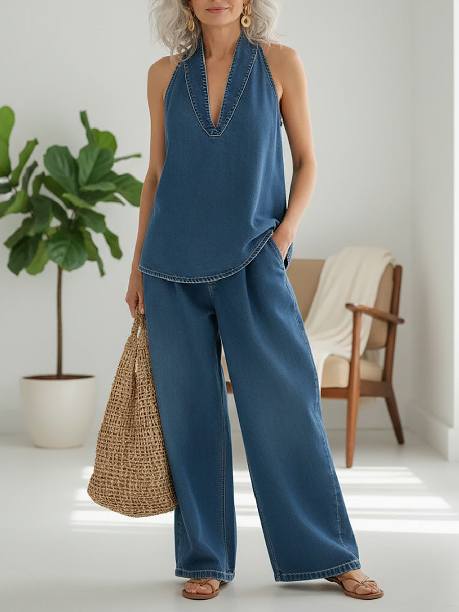 Rita - Denim Duo Set