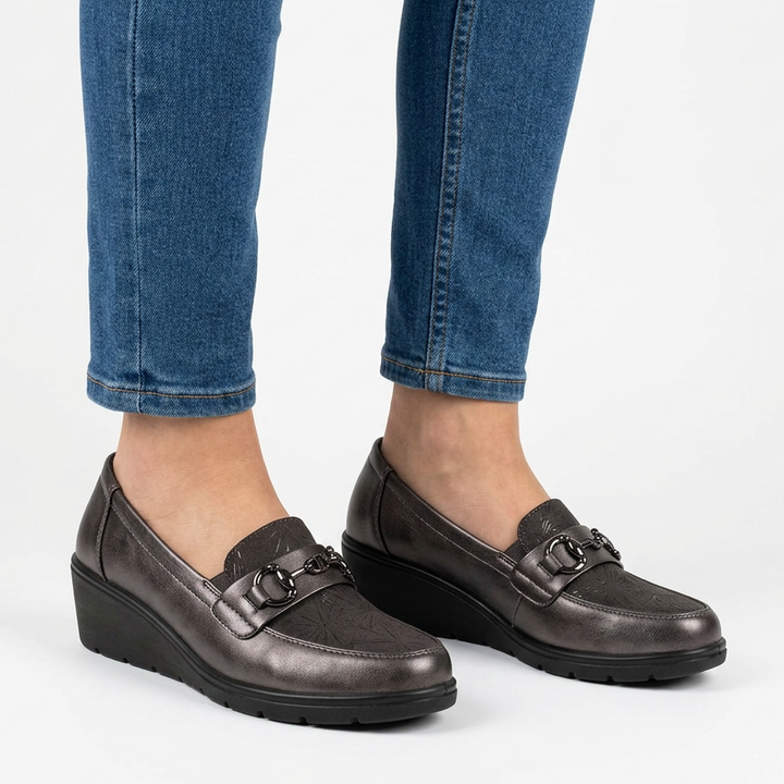 Metallic Accented Moccasins