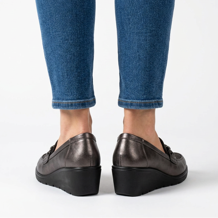 Metallic Accented Moccasins