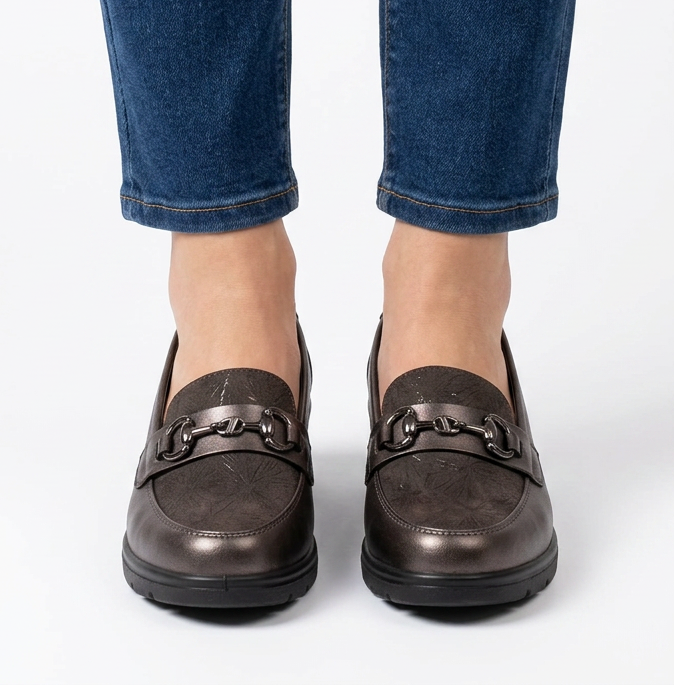 Metallic Accented Moccasins