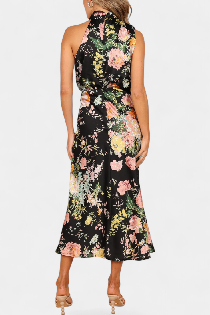 Lisa | Maxi Floral Halter Dress