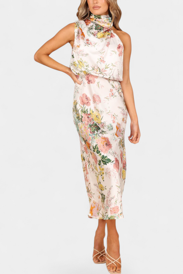 Lisa | Maxi Floral Halter Dress