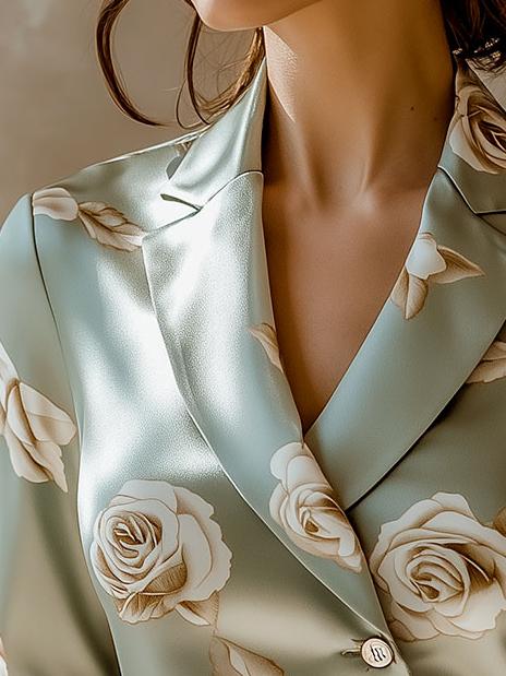 Chic Pink Satin Blouse with Side Button Detail
