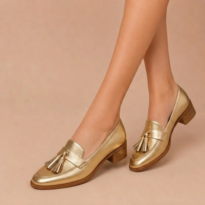 Céleste™ | Gold Loafers for Elegant Moments
